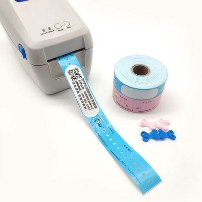 205*25mm Einwegwasserdicht Qr-Code Druckpapier für Veranstaltungen Thermisches Armband