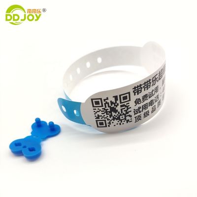205*25mm Einwegwasserdicht Qr-Code Druckpapier für Veranstaltungen Thermisches Armband