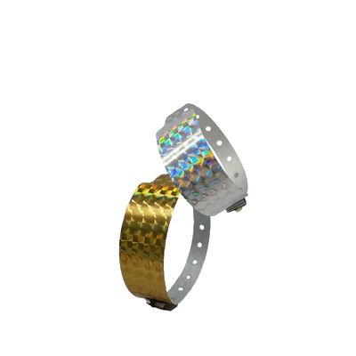 Anpassbares L-Form-Holographisches Material Armband für Veranstaltungen 250*25mm in Orange