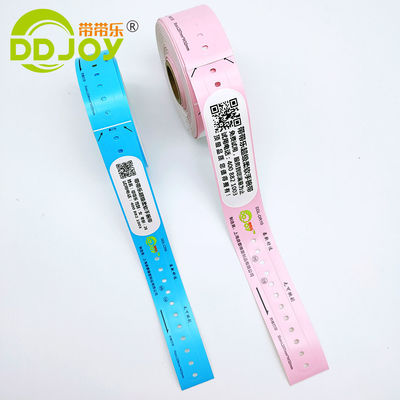 205*25mm Barcode Roll Armband für Kinder zur Identifizierung von Krankenhauspatienten