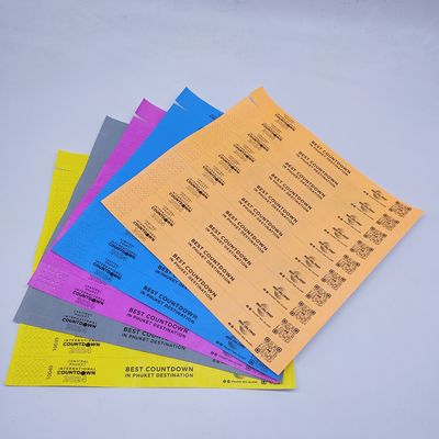 Wasserdichte Papierarmbänder für Veranstaltungen 250*25mm/250*19mm Langlebig und zerreißfest