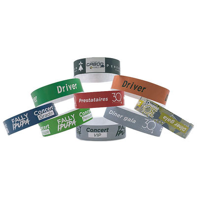 Festfarbige Tyvek-Armbänder für Veranstaltungen Festival anpassbar und wasserdicht