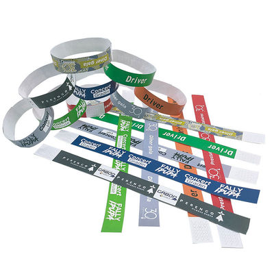 Festfarbige Tyvek-Armbänder für Veranstaltungen Festival anpassbar und wasserdicht