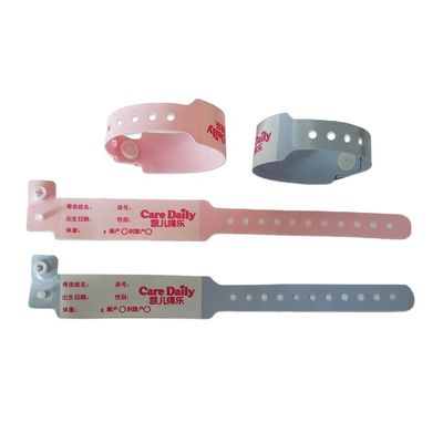 Personalisierte Krankenhauspatient Charity ID Vinyl PVC Armbänder mit kundenspezifischen Bandinformationen