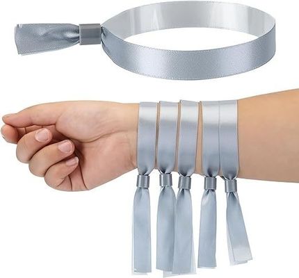 Custom Event Armbänder mit RFID Chip Satin Stoff und Marken Logo Textdruck