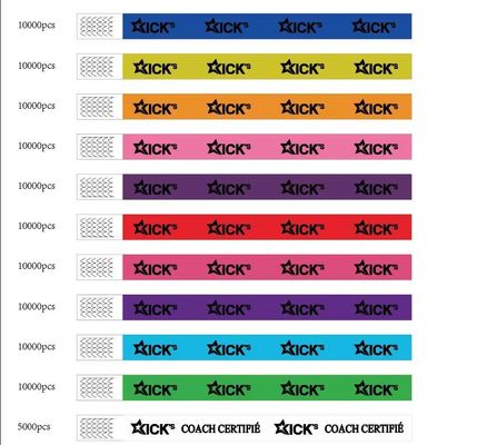 Tyvek-Papier-Armband für die Feiertagsdekoration in verschiedenen Farben und Designs im Großhandel