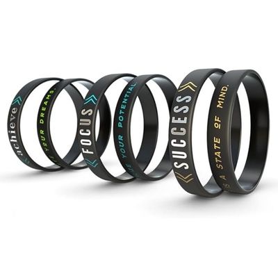 Silk Screen Printing Custom Logo Gummi Armband für Veranstaltungen und Festlichkeiten Geschenke