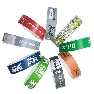 Einmalige Tyvek-Papier-Armbänder für Veranstaltungen Festivals Musikkonzerte und Aktivitäten