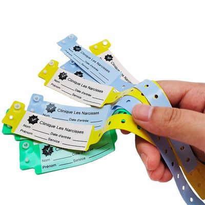 170*18mm Kindergröße PVC-ID-Armband kundenspezifisch Einweg-weiches Plastik-Krankenhaus Armband