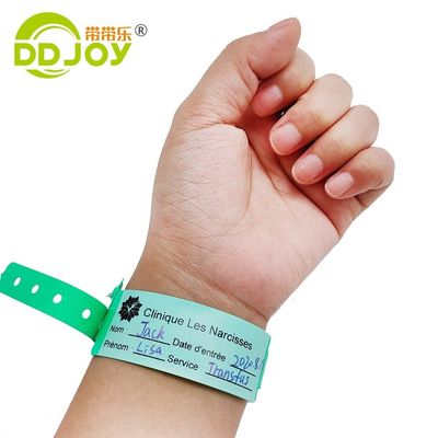 100 Stück benutzerdefinierte Schreibbare ID-Armbänder für Kinderpark Wasserdichtes Patienten-Armband