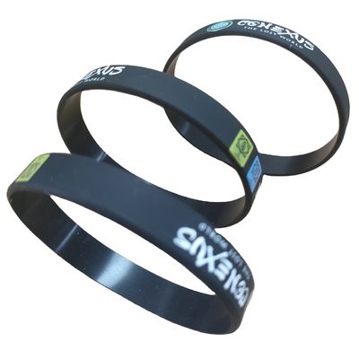Custom Markenlogo Silikon Armband Custom Gummi Armband für Festival Geschenke
