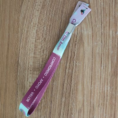 ID-Armband Custom Eco-Friendly Stoff Gewebtes Tuch Armband für Veranstaltungen und Partys