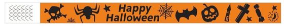 DDJOY 100 Stück Happy Halloween Papier Armbänder Wasserdicht Tyvek Armbänder für Parks