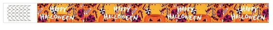 DDJOY 100 Stück Happy Halloween Papier Armbänder Wasserdicht Tyvek Armbänder für Parks