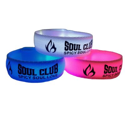 255.16*20mm Custom Printing LED Wristband für Partys und Veranstaltungen