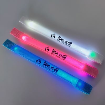 255.16*20mm Custom Printing LED Wristband für Partys und Veranstaltungen