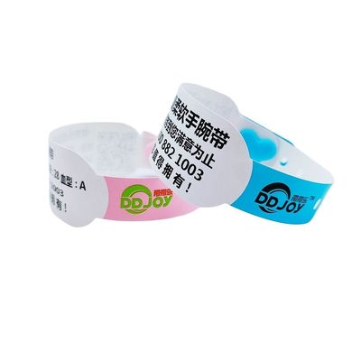 Custom Printed Lock Type Armband Thermisches synthetisches Papier Armband für Erwachsene und Kinder