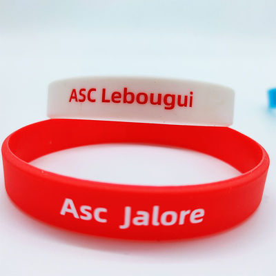 170*12*2mm Bandbreite Glimmernd im Dunklen Custom Silizium Armband für Veranstaltungen Festival