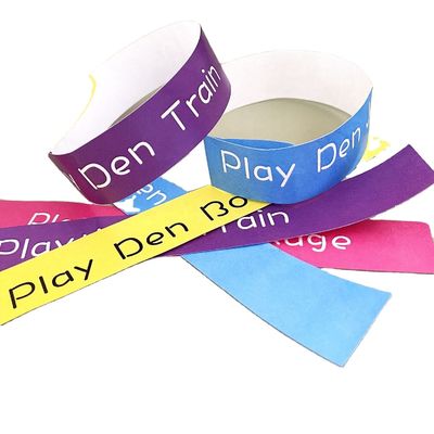 Werbegeschenke Einweg-Papier-Armbänder mit individueller Logo-ID-Lösung