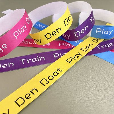 Werbegeschenke Einweg-Papier-Armbänder mit individueller Logo-ID-Lösung