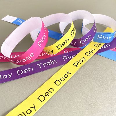 Werbegeschenke Einweg-Papier-Armbänder mit individueller Logo-ID-Lösung