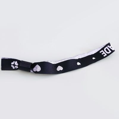 Unterstützung Pantone Farbkarte Gewebtes Logo Polyester Armband Armband für Werbegeschenke