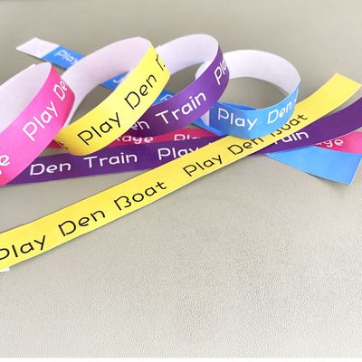 Werbegeschenke Einweg-Papier-Armbänder mit individueller Logo-ID-Lösung