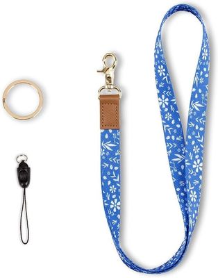Gewässert Sicherheitsdruck Polyester Hals Lanyards mit Kartenhalter Schlüsselschnur Mobiltelefon