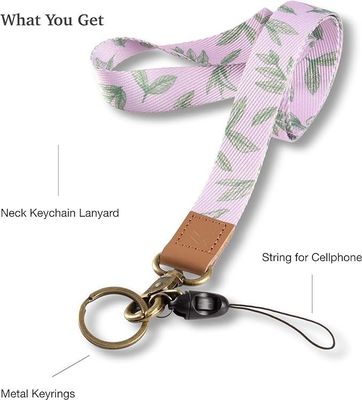 Gewässert Sicherheitsdruck Polyester Hals Lanyards mit Kartenhalter Schlüsselschnur Mobiltelefon