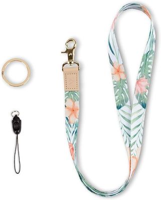 Gewässert Sicherheitsdruck Polyester Hals Lanyards mit Kartenhalter Schlüsselschnur Mobiltelefon