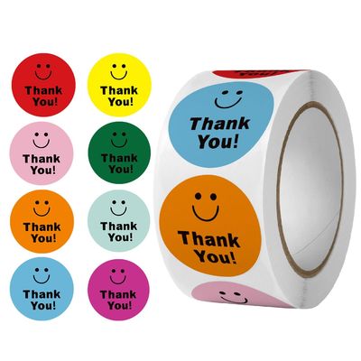 1 Zoll 25mm Aufkleber Schönes Regenbogen Danke Aufkleber für Geschenkdekoration
