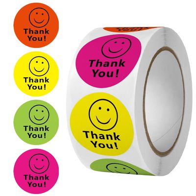 1 Zoll 25mm Aufkleber Schönes Regenbogen Danke Aufkleber für Geschenkdekoration
