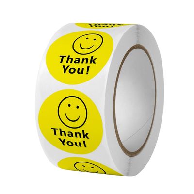 1 Zoll 25mm Aufkleber Schönes Regenbogen Danke Aufkleber für Geschenkdekoration