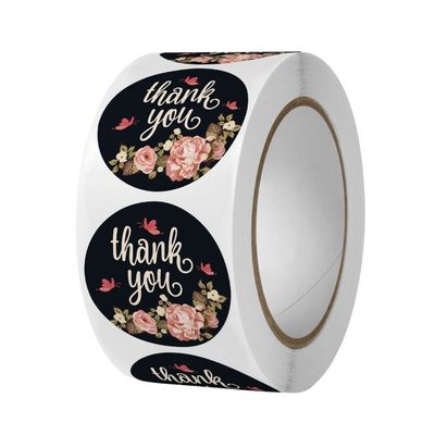 1 Zoll 25mm Aufkleber Schönes Regenbogen Danke Aufkleber für Geschenkdekoration