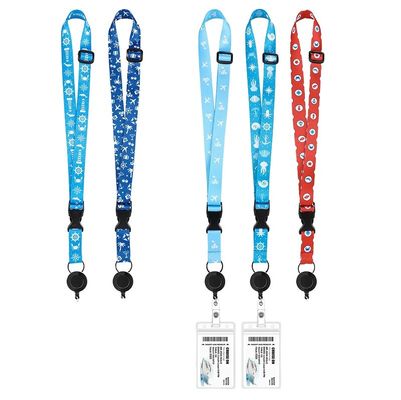 Polyester Lanyard Schlüsselbund 6 Farben Seidenbildschirm Druck Rund Nylon Lanyard mit Logo