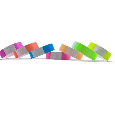 250*25mm/250*19mm Custom Printed Logo Öko-Papier-Armbänder in Vielfarben für das Festival