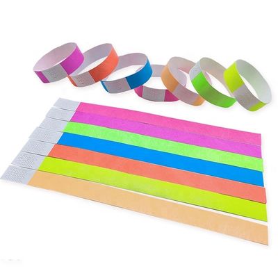 250*25mm/250*19mm Custom Printed Logo Öko-Papier-Armbänder in Vielfarben für das Festival