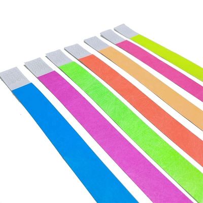 250*25mm/250*19mm Custom Printed Logo Öko-Papier-Armbänder in Vielfarben für das Festival