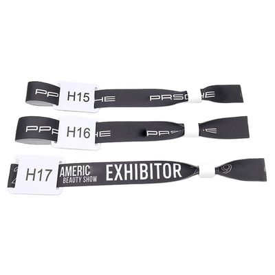 Custom Event Festival Party RFID Chip Satin Stoff Armbänder mit Logo-Druck