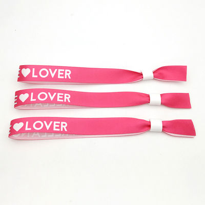 Custom Event Festival Party RFID Chip Satin Stoff Armbänder mit Logo-Druck