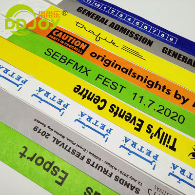 Wasserdichte, sichere Identifikations-Papier-Armbänder für Gastverkäufer