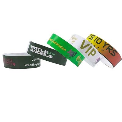 Anpassungsfähige Einweg-Tyvek-Papier-Armbänder 250*25mm/250*19mm für alle Zielbenutzer