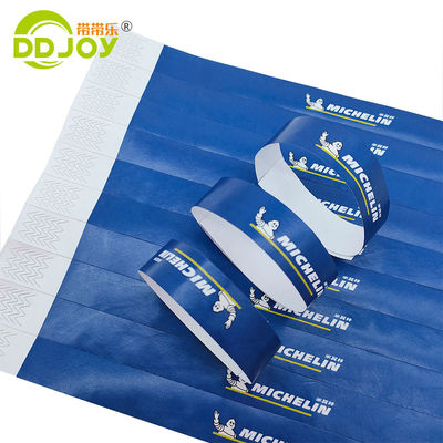 Anpassungsfähige Einweg-Tyvek-Papier-Armbänder 250*25mm/250*19mm für alle Zielbenutzer