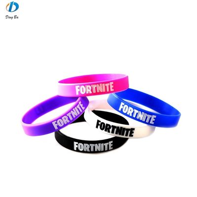 Kunststoffschmuck Hauptmaterial Custom Logo Gummi Armband für Ihr Unternehmen