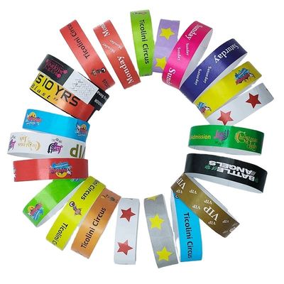 Gelbe wasserdichte Einwegpapierband Tyvek Armbänder zur Identifizierung von Ereignissen