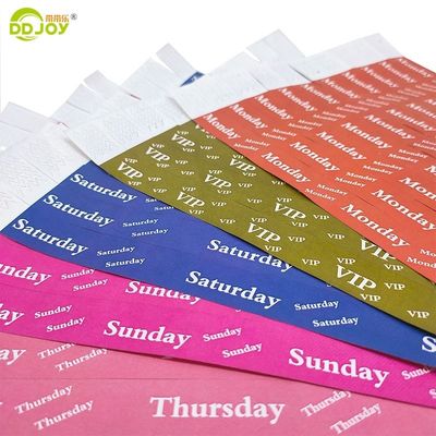 Gelbe wasserdichte Einwegpapierband Tyvek Armbänder zur Identifizierung von Ereignissen