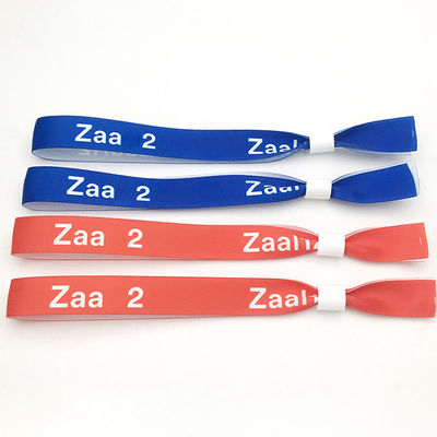 Custom Logo RFID Chip Satin Stoff Armbänder für Veranstaltung Festival Gedenkstätten