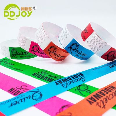 Gelbe wasserdichte Einwegpapierband Tyvek Armbänder zur Identifizierung von Ereignissen