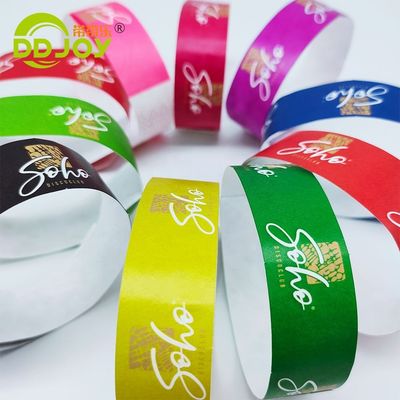 Gelbe wasserdichte Einwegpapierband Tyvek Armbänder zur Identifizierung von Ereignissen