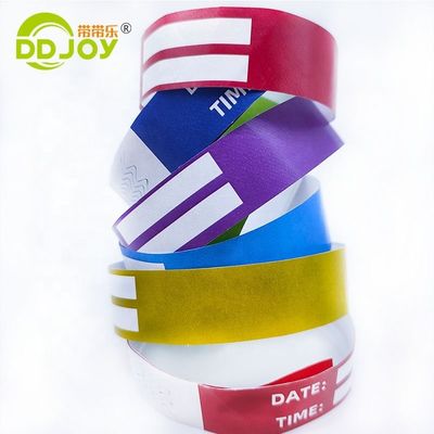 Gelbe wasserdichte Einwegpapierband Tyvek Armbänder zur Identifizierung von Ereignissen